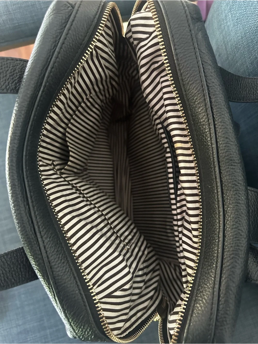henri bendel Black Pebbled Leather Backpack